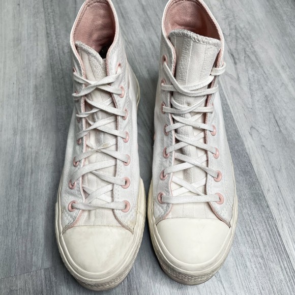 Converse Chuck Taylor Lift Hi White Pink - Picture 7 of 9